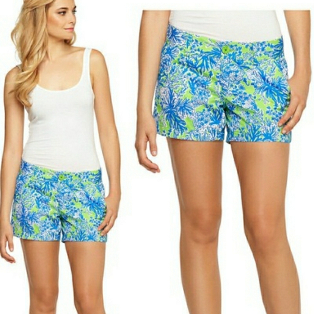 Lilly Pulitzer Callahan Shorts Limeades Biggest Fan Size 00